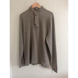 Y2K Abercrombie And Fitch  Quarter Zip Pullover Men's Large L Heather Brown
